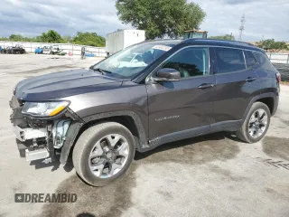 2021 Jeep Compass Limited with VIN 3C4NJDCB6MT521708, listed as a Copart auction lot 52402205 with 38,939 mi miles and Non Repairable. Bid and sale history available at carsss.com. Image 1.