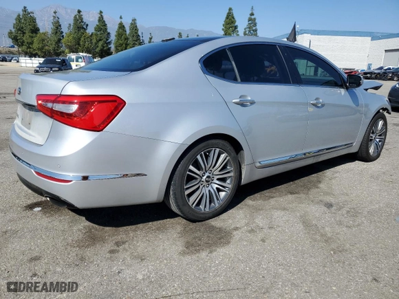 2016 Kia Cadenza Premium with VIN KNALN4D73G5218960, listed as a Copart auction lot 46759185 with 111,038 mi miles and Salvage Title. Bid and sale history available at carsss.com. Image 3.