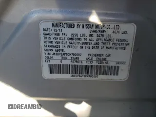 2012 Infiniti G25 Journey with VIN JN1DV6AP0CM700697, listed as a Copart auction lot 80704184 with 148,412 mi miles and Salvage Title. Bid and sale history available at DreamBid. Image 14.
