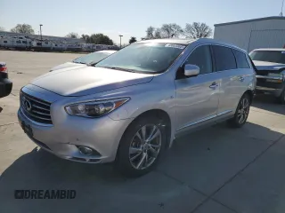 2014 Infiniti QX60 with VIN 5N1AL0MM8EC555529, listed as a Copart auction lot 48665305 with 143,509 mi miles and Salvage Title. Bid and sale history available at carsss.com. Image 1.