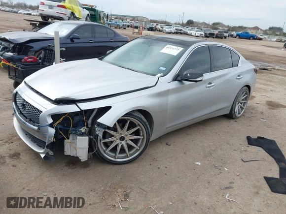 2014 Infiniti Q50 with VIN JN1BV7AP0EM681679, listed as a IAAI auction lot 41371773 with 141,940 mi miles. Bid and sale history available at carsss.com. Image 17.