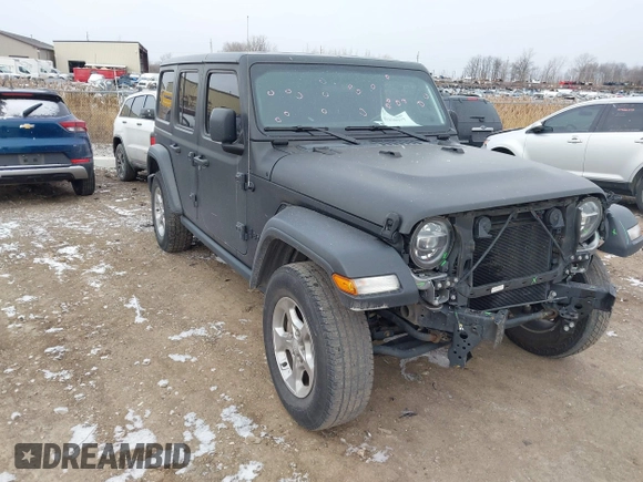 2021 Jeep Wrangler Unlimited Willys with VIN 1C4HJXDN7MW628767, listed as a IAAI auction lot 41270277 with 35,348 mi miles and . Bid and sale history available at DreamBid. Image 1.