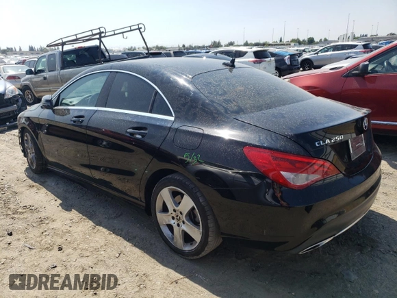 2018 Mercedes-Benz CLA 250 with VIN WDDSJ4EB9JN567504, listed as a Copart auction lot 65083373 with 81,962 mi miles and . Bid and sale history available at DreamBid. Image 2.