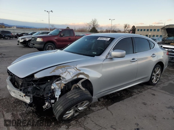 2013 Infiniti M37 with VIN JN1BY1AR4DM603393, listed as a Copart auction lot 86553784 with 112,288 mi miles and Salvage Title. Bid and sale history available at carsss.com. Image 1.