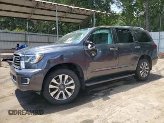 2020 Toyota Sequoia Limited with VIN 5TDKY5G17LS074238, listed as a Copart auction lot 61617894 with 62,445 mi miles and Salvage Title. Bid and sale history available at carsss.com. Image 1.