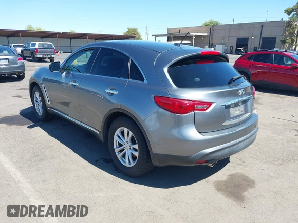 2017 Infiniti QX70 with VIN JN8CS1MWXHM415170, listed as a IAAI auction lot 42788300 with 128,468 mi miles and . Bid and sale history available at DreamBid. Image 3.