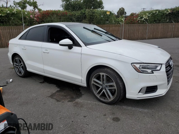 2017 Audi A3 Sedan Premium with VIN WAUAUGFFXH1026833, listed as a Copart auction lot 57223193 with 59,211 mi miles. Bid and sale history available at carsss.com. Image 4.