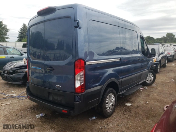 2023 Ford E-Transit Cargo Van with VIN 1FTBW9CK5PKA89071, listed as a Copart auction lot 61103064 with 0 mi miles. Bid and sale history available at carsss.com. Image 3.