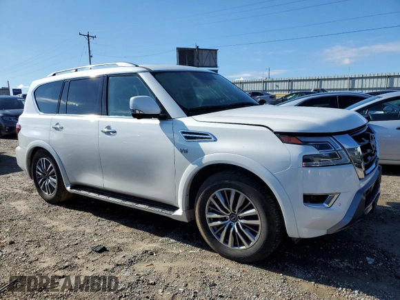 2022 Nissan Armada SL with VIN JN8AY2BA8N9392800, listed as a Copart auction lot 80012624 with 62,475 mi miles and Salvage Title. Bid and sale history available at carsss.com. Image 4.