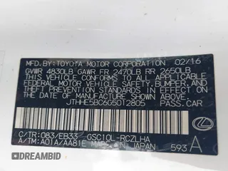 2016 Lexus RC 350 F Sport с VIN JTHHE5BC6G5012805, выставлен на аукционе IAAI как лот 42375782 с пробегом 80 201 миль миль и . История ставок и продаж доступна на DreamBid. Изображение 9.