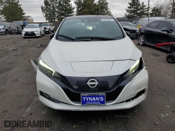 2025 Nissan LEAF SV Plus with VIN 1N4CZ1CV2SC559072, listed as a Copart auction lot 88994255 with 2,929 mi miles and Salvage Title. Bid and sale history available at carsss.com. Image 5.