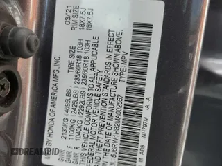 2021 Honda CR-V EX-L с VIN 5J6RW1H82MA002557, выставлен на аукционе Copart как лот 60217005 с пробегом 61 397 миль миль и Списание • Salvage title. История ставок и продаж доступна на DreamBid. Изображение 13.