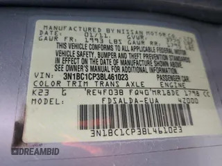 2011 Nissan Versa 1.8 S with VIN 3N1BC1CP3BL461023, listed as a Copart auction lot 50903515 with 110,521 mi miles and Salvage Title. Bid and sale history available at carsss.com. Image 13.