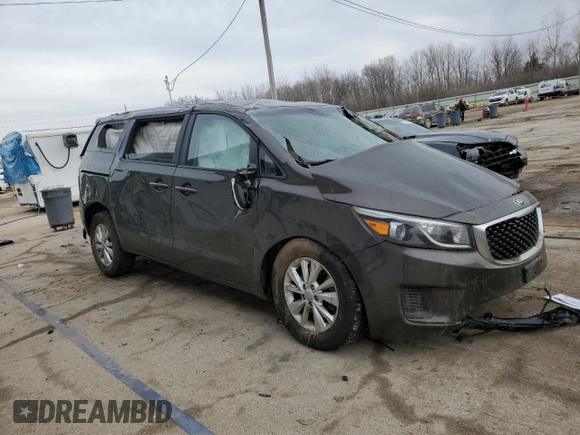 2016 Kia Sedona LX with VIN KNDMB5C10G6151540, listed as a Copart auction lot 46419095 with Not Provided miles and Salvage Title. Bid and sale history available at DreamBid. Image 4.
