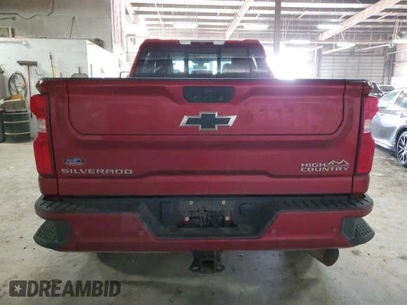 2022 Chevrolet Silverado 3500HD High Country with VIN 1GC4YVEY1NF196167, listed as a Copart auction lot 63195784 with 0 mi miles and Salvage Title. Bid and sale history available at carsss.com. Image 6.