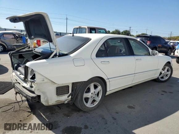 2004 Mercedes-Benz S-Class with VIN WDBNG75J94A422505, listed as a Copart auction lot 72599834 with 205,781 mi miles and Salvage Title. Bid and sale history available at carsss.com. Image 3.