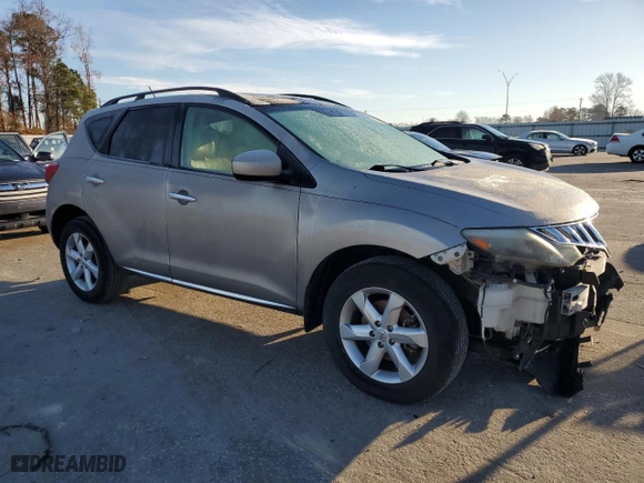 2009 Nissan Murano S with VIN JN8AZ18U59W020525, listed as a Copart auction lot 84432864 with 185,420 mi miles and Salvage Title. Bid and sale history available at carsss.com. Image 4.