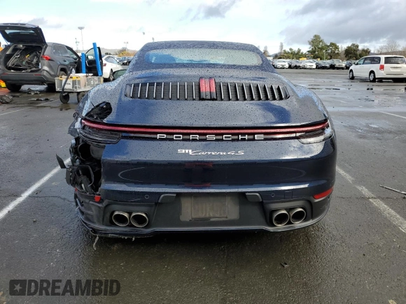 2020 Porsche 911 Carrera S with VIN WP0CB2A95LS263724, listed as a Copart auction lot 86216324 with 29,737 mi miles and Salvage Title. Bid and sale history available at DreamBid. Image 6.