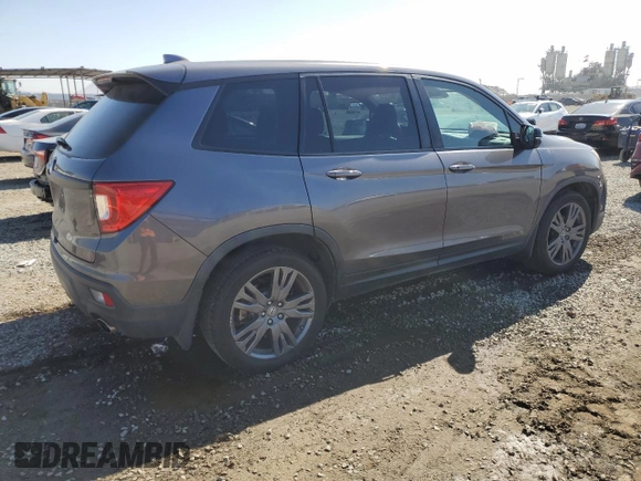 2019 Honda Passport EX-L with VIN 5FNYF7H58KB003906, listed as a Copart auction lot 46312795 with 59,417 mi miles and Salvage Title. Bid and sale history available at carsss.com. Image 3.