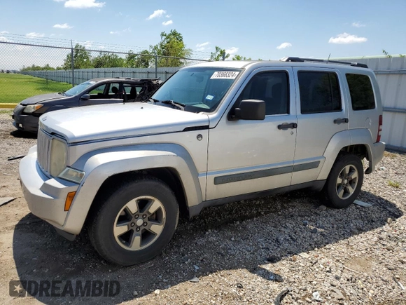 2008 Jeep Liberty Sport with VIN 1J8GN28K68W288156, listed as a Copart auction lot 70368324 with 169,570 mi miles and Clean Title. Bid and sale history available at DreamBid. Image 1.