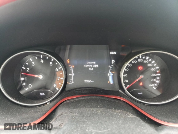 2017 Jeep Compass Trailhawk z VIN 3C4NJDDB4HT649028, wystawiony jako Copart lot #58652795 z przebiegiem 70 630 mil mil oraz Szkoda całkowita • Salvage title. Historia ofert i sprzedaży dostępna na DreamBid. Obrazek 9.