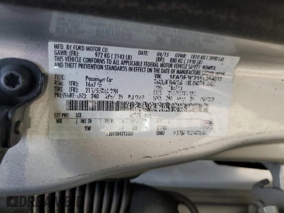 2015 Ford Focus SE with VIN 1FADP3K21FL284037, listed as a Copart auction lot 49242695 with 132,025 mi miles and Clean Title. Bid and sale history available at carsss.com. Image 13.