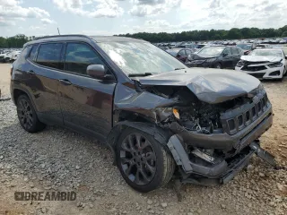 2021 Jeep Compass 80th Anniversary with VIN 3C4NJDEB5MT570640, listed as a Copart auction lot 55100885 with 47,232 mi miles and Salvage title. Bid and sale history available at DreamBid. Image 4.