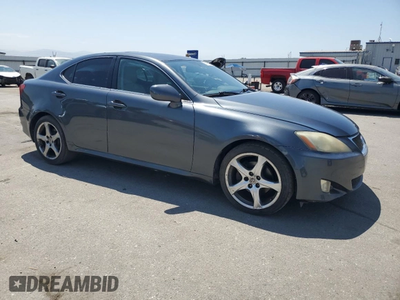 2007 Lexus IS 250 with VIN JTHBK262372043297, listed as a Copart auction lot 65295745 with 174,175 mi miles and Salvage title. Bid and sale history available at DreamBid. Image 4.