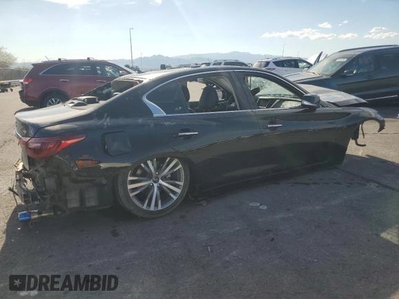 2021 Infiniti Q50 Luxe with VIN JN1EV7BP7MM703722, listed as a Copart auction lot 50768955 with Not provided miles and Salvage title. Bid and sale history available at DreamBid. Image 3.