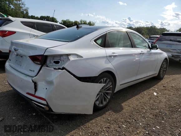 2015 Hyundai Genesis 3.8L with VIN KMHGN4JEXFU073049, listed as a Copart auction lot 68503014 with 113,609 mi miles and Salvage Title. Bid and sale history available at carsss.com. Image 3.