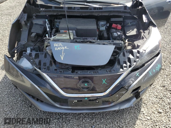2018 Nissan LEAF SV with VIN 1N4AZ1CP7JC302433, listed as a Copart auction lot 53569885 with 77,918 mi miles and Salvage title. Bid and sale history available at DreamBid. Image 11.