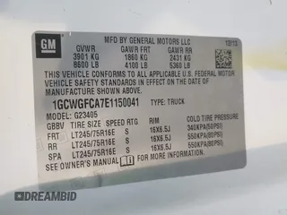 2014 Chevrolet Express Cargo Van with VIN 1GCWGFCA7E1150041, listed as a IAAI auction lot 41387426 with 185,480 mi miles. Bid and sale history available at carsss.com. Image 9.