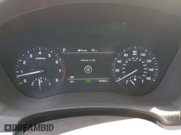 2018 Genesis G80 3.8L with VIN KMHGN4JE1JU239080, listed as a Copart auction lot 71615514 with 87,883 mi miles and Salvage Title. Bid and sale history available at carsss.com. Image 9.