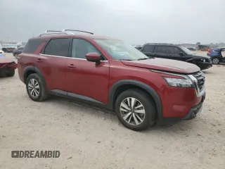 2023 Nissan Pathfinder SL with VIN 5N1DR3CA9PC225504, listed as a Copart auction lot 49184095 with 47,791 mi miles and Salvage title. Bid and sale history available at DreamBid. Image 4.