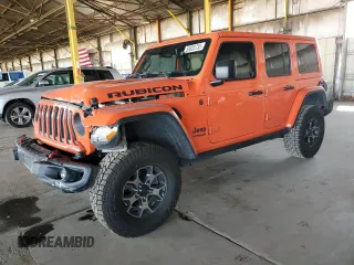 2018 Jeep Wrangler Unlimited Rubicon with VIN 1C4HJXFG1JW204933, listed as a Copart auction lot 55835735 with 111,424 mi miles and Salvage title. Bid and sale history available at DreamBid. Image 1.