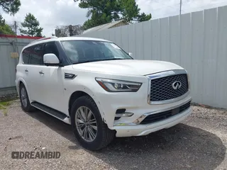 2018 Infiniti QX80 with VIN JN8AZ2NF9J9660865, listed as a IAAI auction lot 42628759 with 166,312 mi miles and . Bid and sale history available at DreamBid. Image 1.