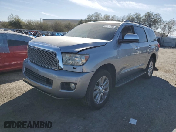 2010 Toyota Sequoia Platinum with VIN 5TDDY5G15AS038960, listed as a Copart auction lot 44192145 with 185,082 mi miles and Salvage Title. Bid and sale history available at carsss.com. Image 1.