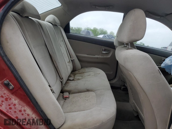 2008 Kia Spectra EX with VIN KNAFE122685584092, listed as a Copart auction lot 55140615 with 217,131 mi miles and Salvage title. Bid and sale history available at DreamBid. Image 10.