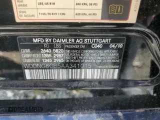 2010 Mercedes-Benz S 550 z VIN WDDNG8GB5AA341015, wystawiony jako Copart lot #53281454 z przebiegiem 101 857 mil mil oraz Szkoda całkowita • Salvage title. Historia ofert i sprzedaży dostępna na DreamBid. Obrazek 12.