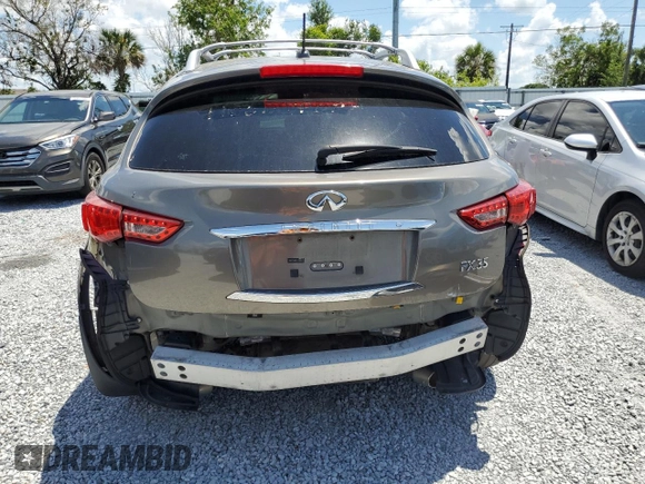 2010 Infiniti FX with VIN JN8AS1MW9AM852817, listed as a Copart auction lot 56326765 with Not provided miles and Salvage title. Bid and sale history available at DreamBid. Image 6.
