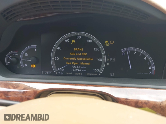 2010 Mercedes-Benz S 550 with VIN WDDNG7BB5AA326323, listed as a IAAI auction lot 42101314 with 112,946 mi miles and . Bid and sale history available at DreamBid. Image 7.