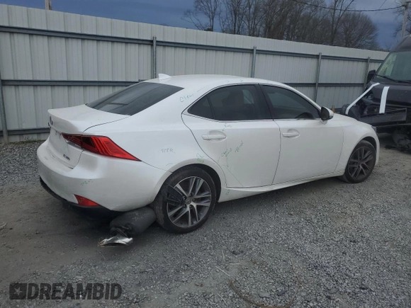 2020 Lexus IS with VIN JTHDA1D27L5107455, listed as a Copart auction lot 46362135 with 35,979 mi miles and Salvage Title. Bid and sale history available at carsss.com. Image 3.