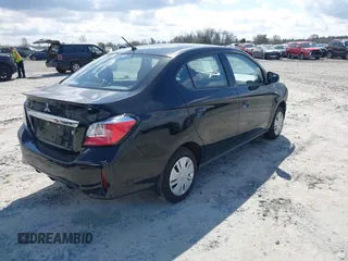 2024 Mitsubishi Mirage G4 ES with VIN ML32FUFJ5RHF07415, listed as a IAAI auction lot 41794271 with 3,730 mi miles. Bid and sale history available at carsss.com. Image 4.