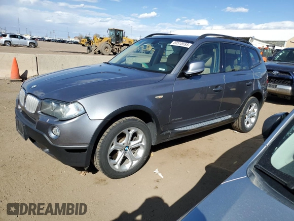2010 BMW X3 xDrive30i with VIN WBXPC9C4XAWJ33035, listed as a Copart auction lot 50515595 with 161,740 mi miles and Clean Title. Bid and sale history available at carsss.com. Image 1.