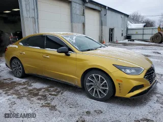 2020 Hyundai Sonata SEL Plus with VIN 5NPEJ4J29LH015663, listed as a Copart auction lot 41431945 with 91,065 mi miles and Non Repairable. Bid and sale history available at carsss.com. Image 4.