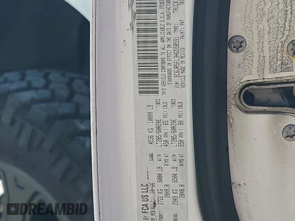 2017 Ram 2500 Laramie with VIN 3C6UR5FL3HG558591, listed as a Copart auction lot 75864824 with 0 mi miles and Salvage Title. Bid and sale history available at carsss.com. Image 12.