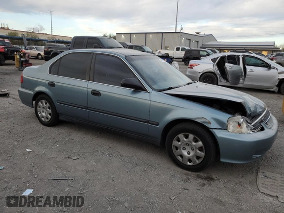 2000 Honda Civic LX with VIN 1HGEJ6672YL035550, listed as a Copart auction lot 50013625 with 158,221 mi miles and Salvage Title. Bid and sale history available at DreamBid. Image 4.