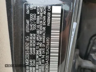 1995 Mercedes-Benz S 320 z VIN WDBGA32E1SA276690, wystawiony jako Copart lot #58950895 z przebiegiem 137 528 mil mil oraz Czysty tytuł • Clean title. Historia ofert i sprzedaży dostępna na DreamBid. Obrazek 12.