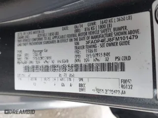 2015 Ford Fiesta SE with VIN 3FADP4EJ8FM101479, listed as a IAAI auction lot 41736520 with 131,078 mi miles. Bid and sale history available at carsss.com. Image 9.