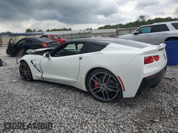 2017 Chevrolet Corvette 2LT with VIN 1G1YD2D77H5100579, listed as a Copart auction lot 58973455 with Not provided miles and Salvage title. Bid and sale history available at DreamBid. Image 2.